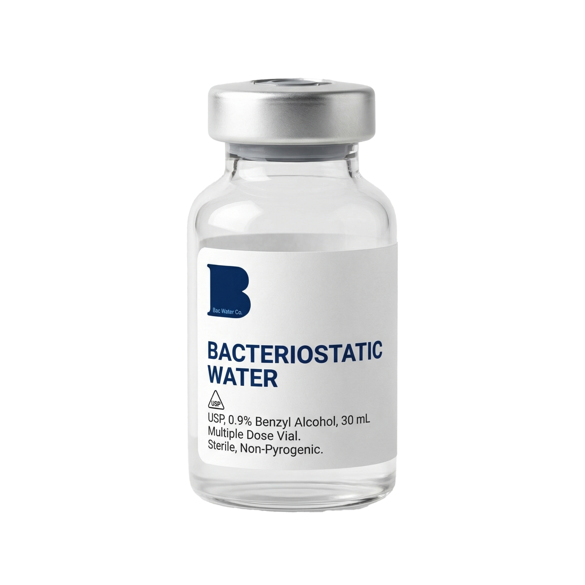 Bac Water Co. Bacteriostatic Water 30ml vial, USP, 0.9% Benzyl Alcohol, sterile, non-pyrogenic